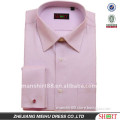 2016 man's 100% cotton poplin long sleeve pink dress shirt